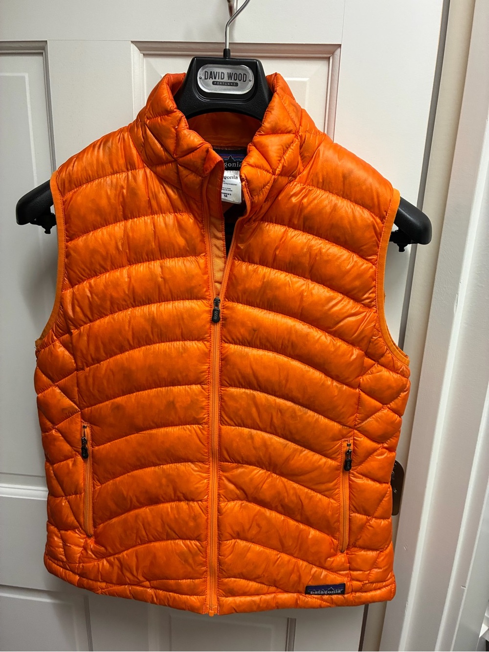 Patagonia Orange Quilted Down Vest
